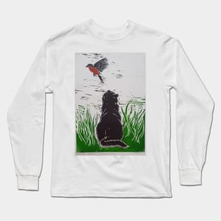 Nils and the bullfinch Long Sleeve T-Shirt